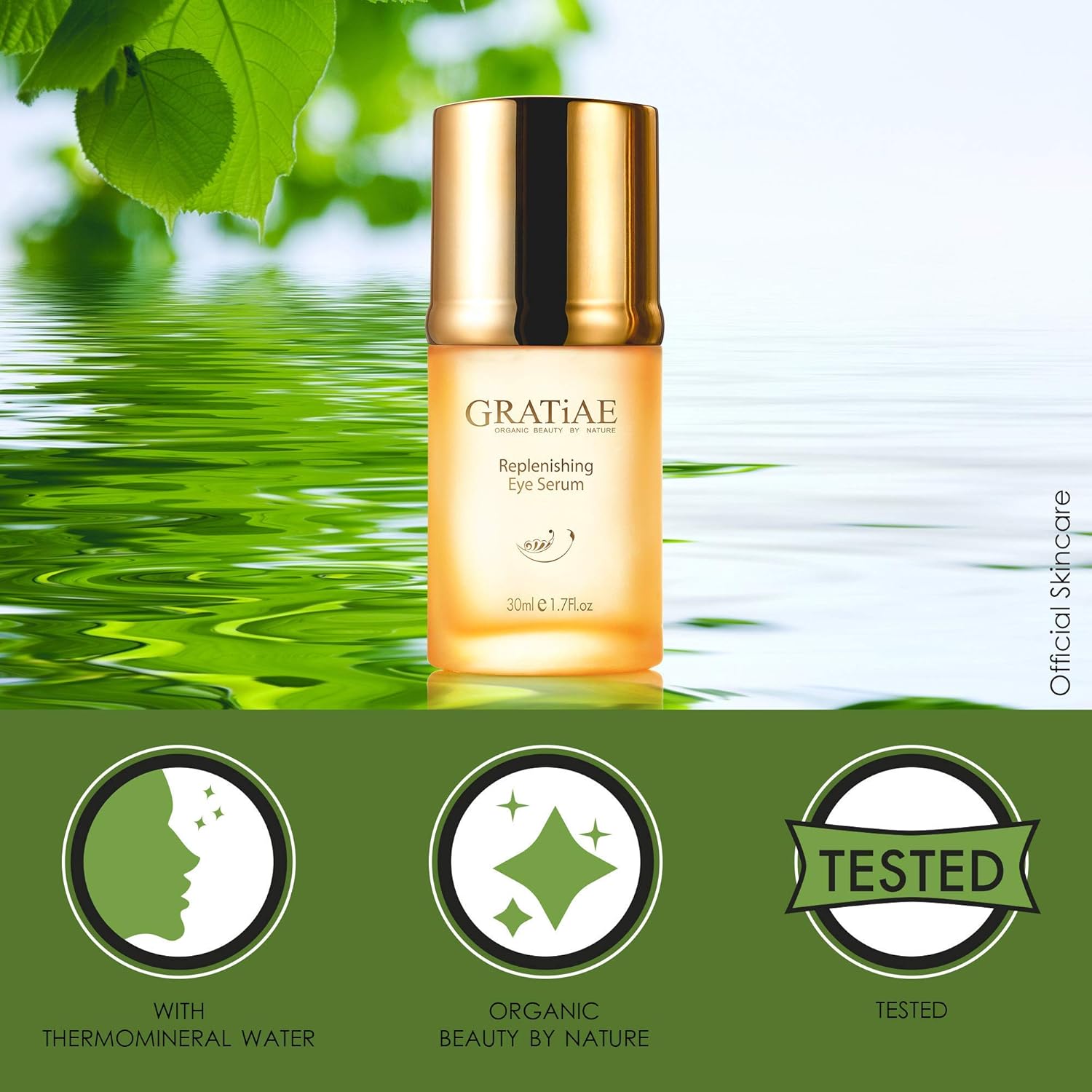 Gratiae Organics Replenishing Eye Serum, 1.02 Ounce